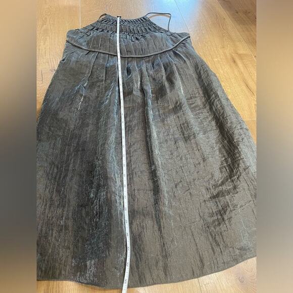 Adrianna Papell Brown Shiny Metallic Mini Dress- Size 10 - Picture 9 of 15